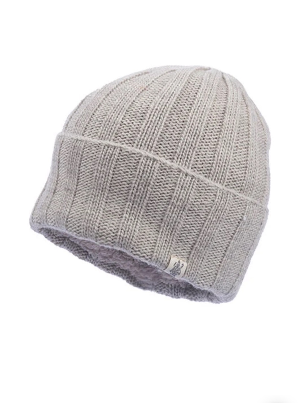 Nirvanna Designs Wool Ribbed Beanie - Light Gray